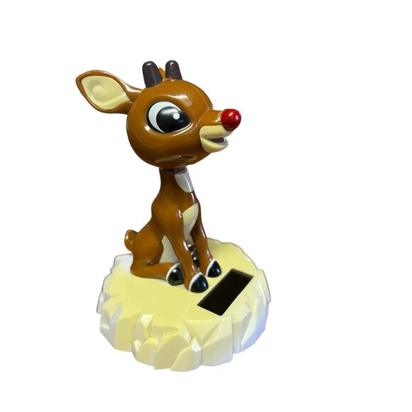 Rudolph Reindeer Nodding Head Solar Activated Figure - Picture 7 of 9